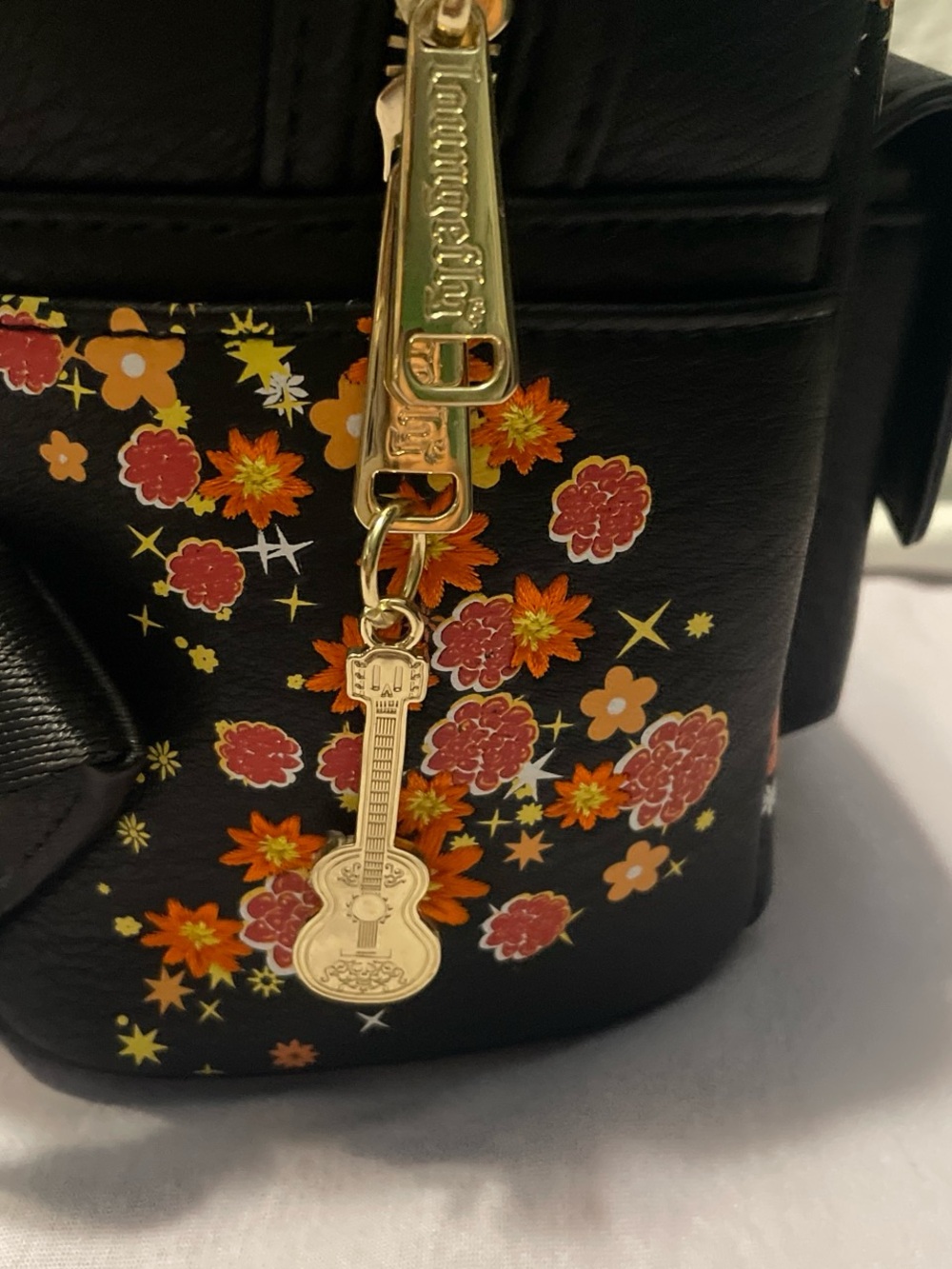 Loungefly Black Pixar 'Remember Me' Floral Mini Backpack - Picture 3 of 6